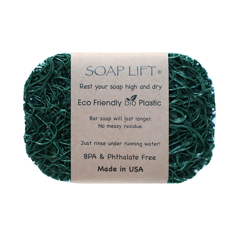Soap Lift Original Hunter Green keep soap dry by giving it a lift