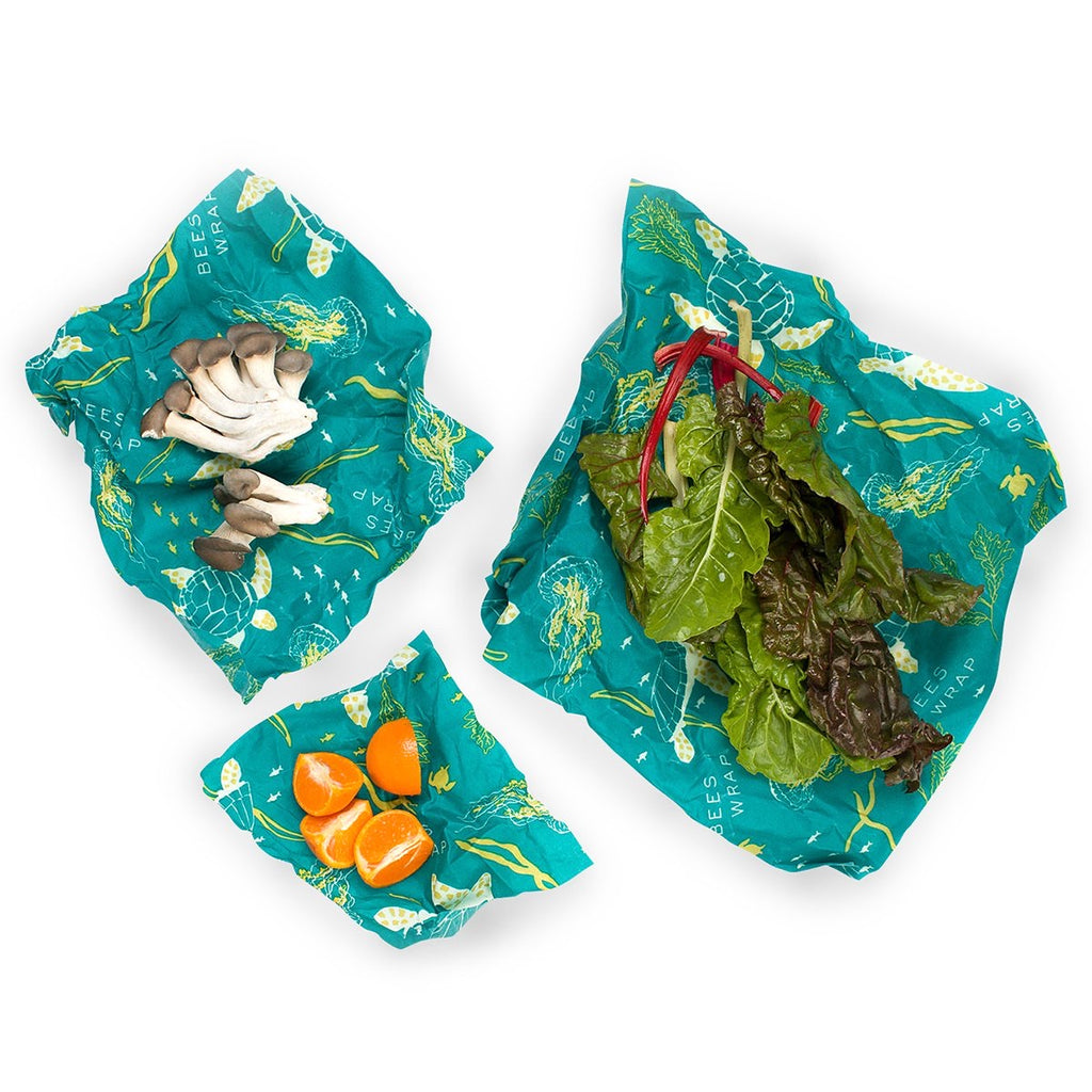 Oceans Print Reusable Food Wraps