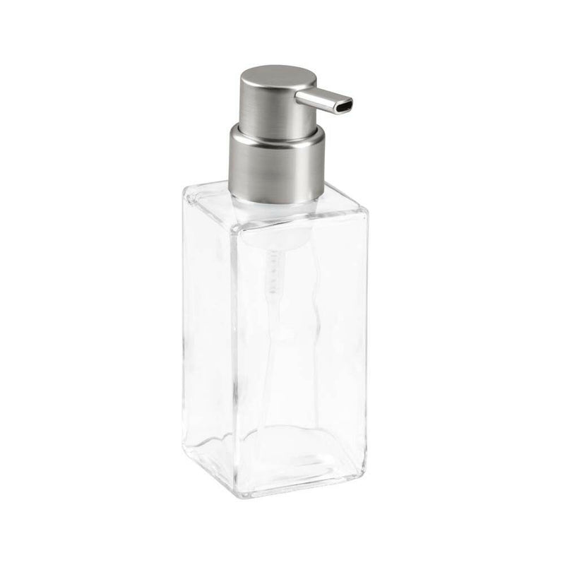 Glass Foaming Hand Soap Pump iDesign - 14 oz Clear with Brushed Chrome Pump