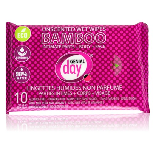 Genial Day Unscented Bamboo Wet Wipes