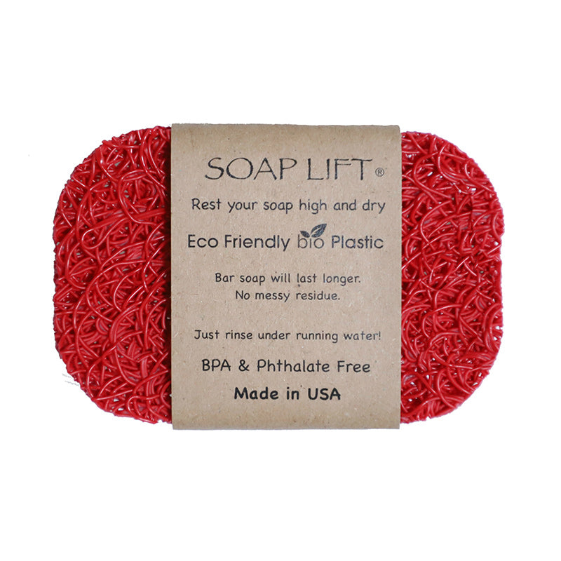 Soap Lift Original Red keep soap dry by giving it a lift