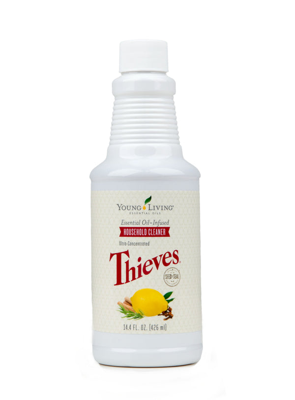 Thieves Household Cleaner cleaning concentrate that makes about 80 16 ounce bottles of all purpose cleaning spray